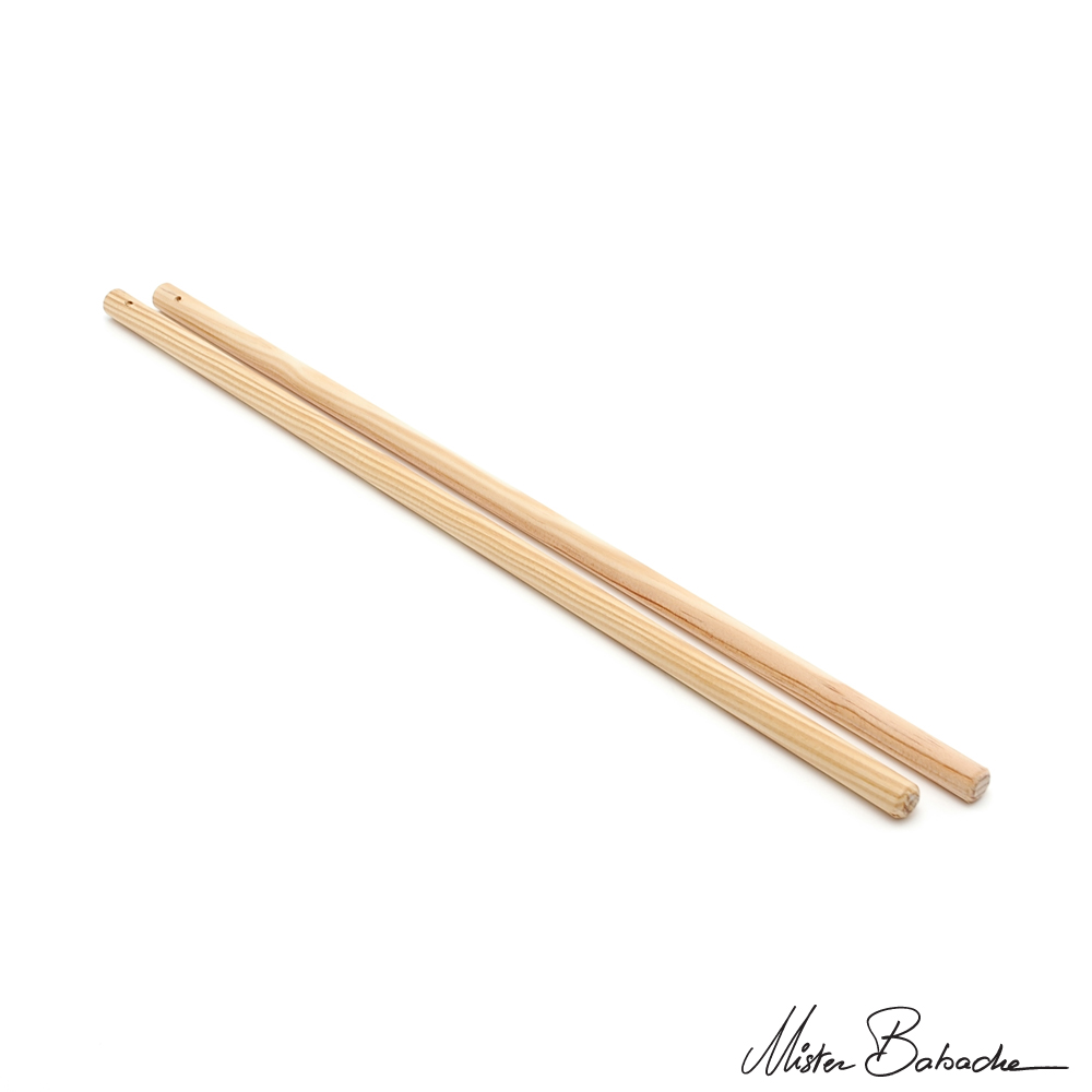 Baguettes diabolo bois - hêtre (sans ficelle)